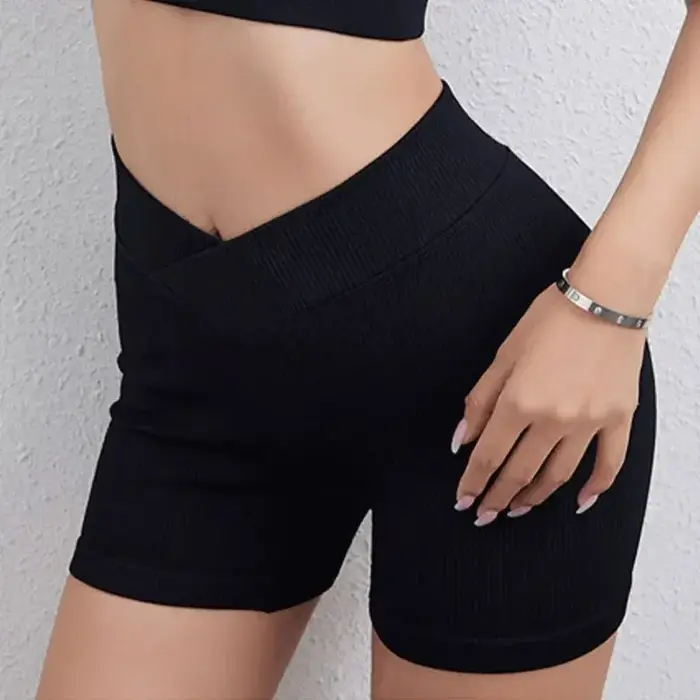 Short de Yoga sans couture pour femmes, Leggings de sport taille haute, pantalons de course, de Fitn