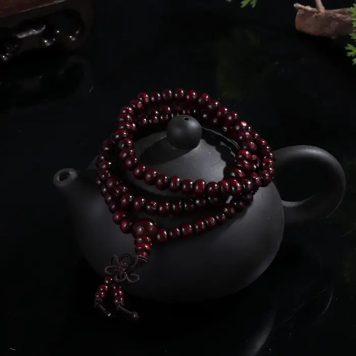 Bracelet Mala bouddhiste en bois de santal pour hommes et femmes