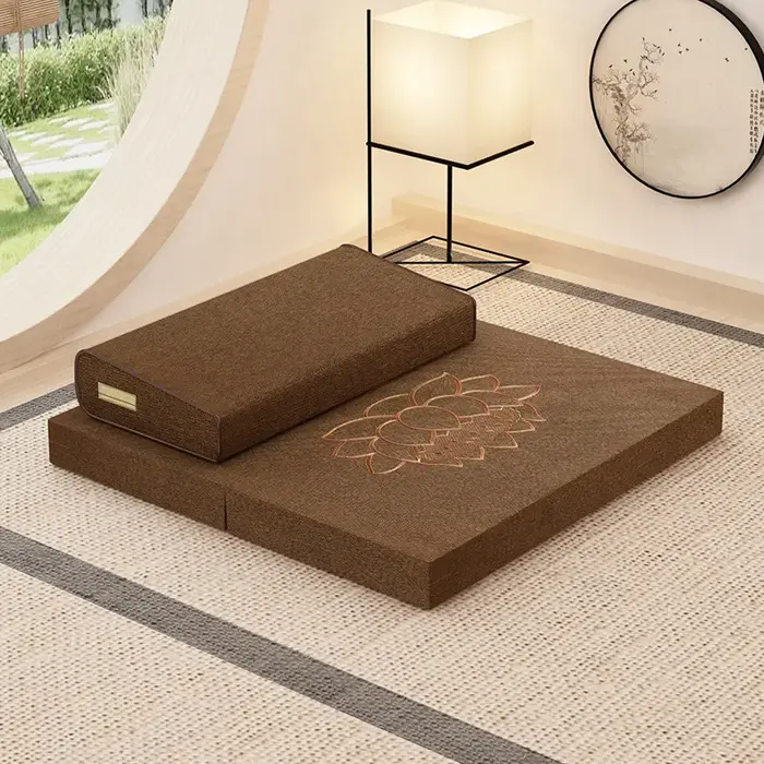 Coussin de méditation, tapis de méditation, futon, tapis de méditation à genoux, tapis de méditation