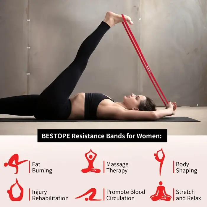 1 pièces Fitness bande élastique Tpe bande de résistance Yoga assistance bande de Tension Latex cord