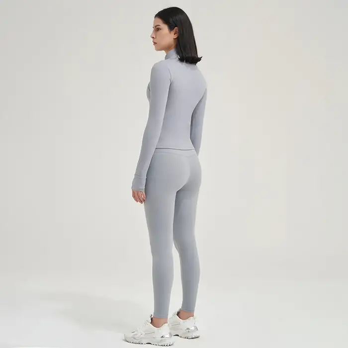SOISOU Nylon femmes vêtements de Yoga Leggings soutiens-gorge Sexy Bralette chemise manteau ensemble