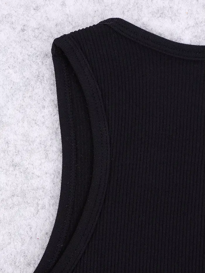 Gilet de yoga tricoté sans couture à haute élasticité, sans manches, décontracté, sexy, côtelé, en n