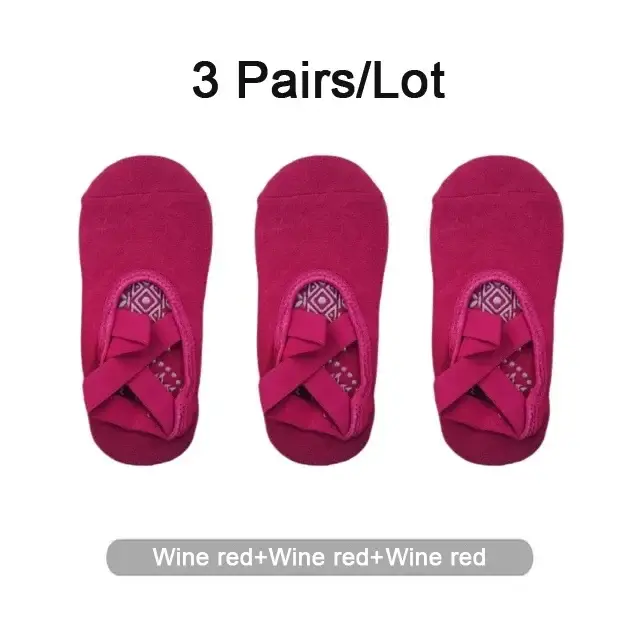3 paires de chaussettes de Yoga pour femmes