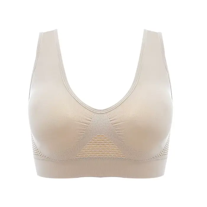 Soutien-gorge de sport respirant pour femmes, absorbant la sueur, coussinet antichoc, haut de sport,