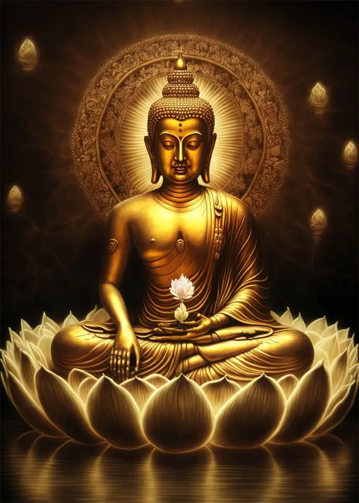 Statue de bouddha de méditation de Lotus