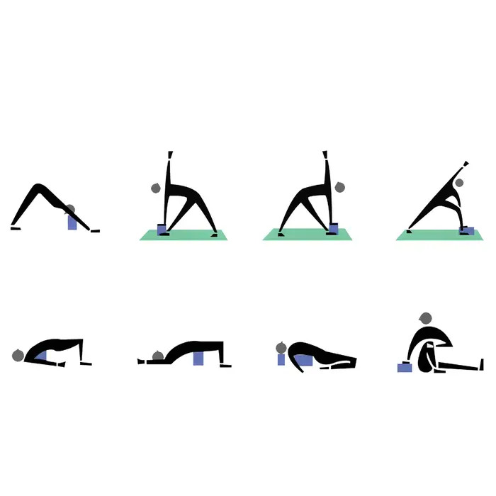 Blocs de yoga haute densité - Briques en mousse EVA Firm - Bloc de gymnastique pour douleurs musculaires et stress Violet