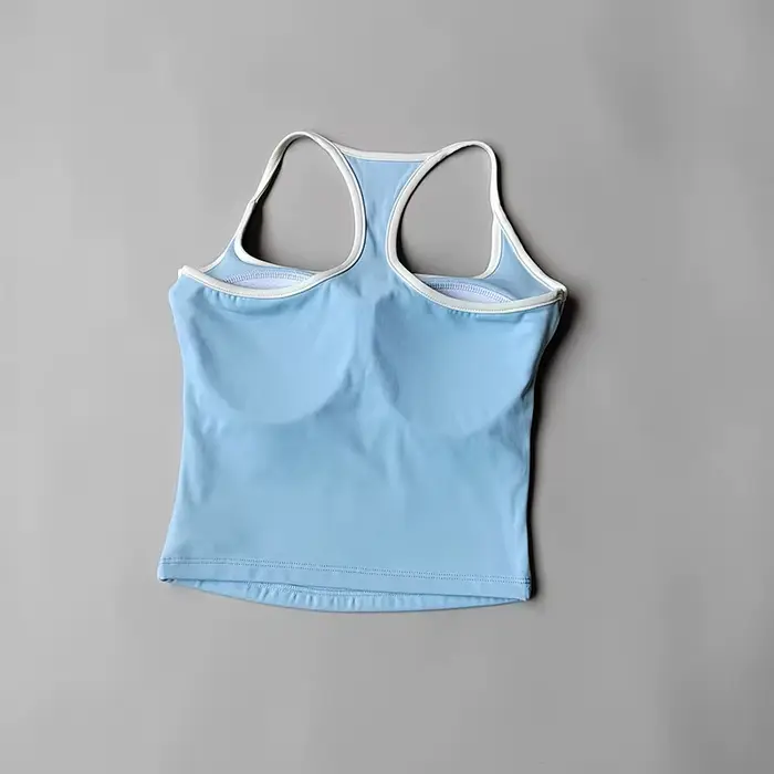 Débardeur Pilates pour femmes, soutien-gorge de sport Push-Up, ajouré, respirant, Fitness, gilet de 
