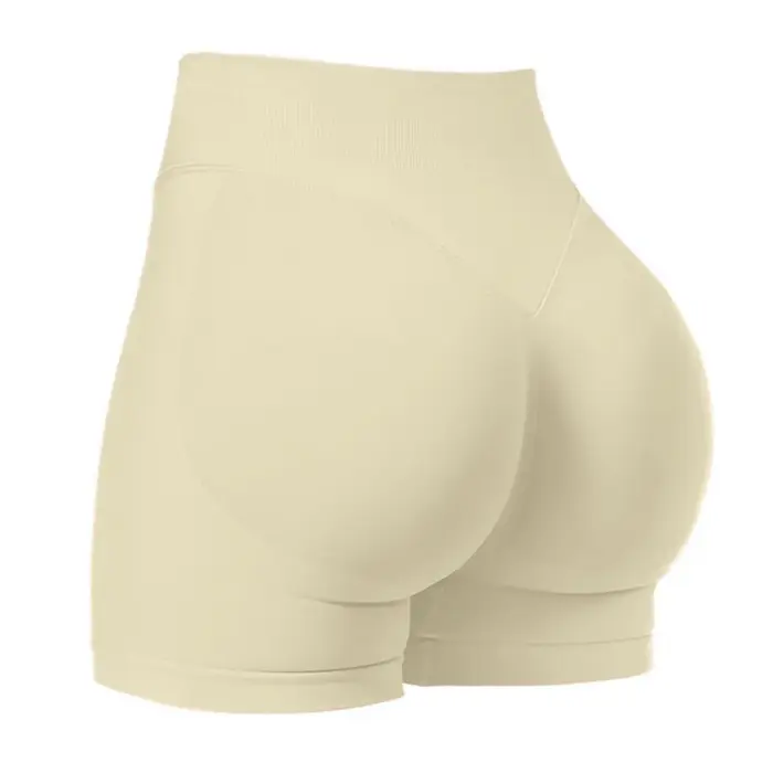 Short de fitness taille haute sans couture pour femmes: compression de contrôle du ventre