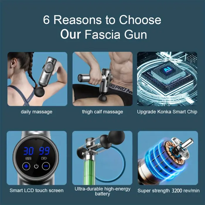 Pistolet de Massage électrique à 99 niveaux, appareil de relaxation musculaire profond, équipement d