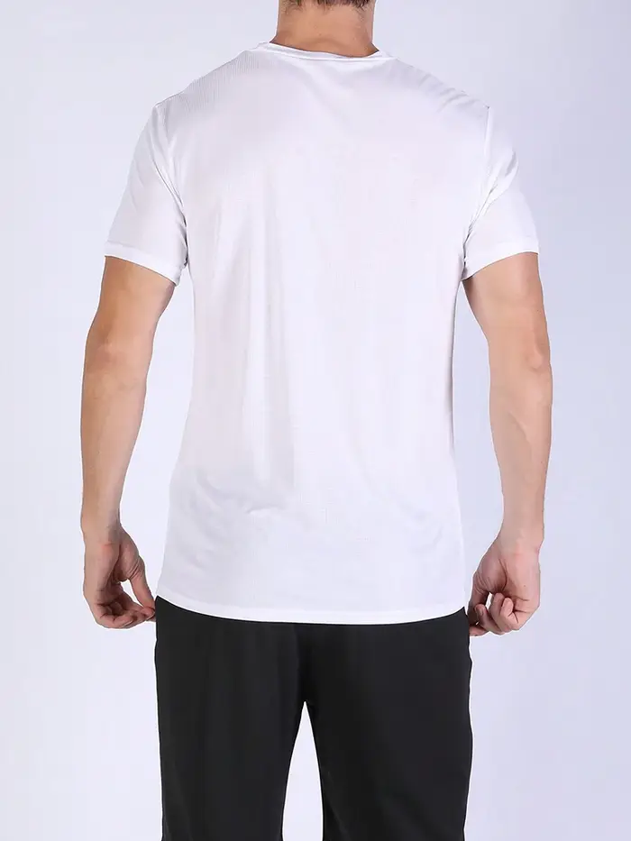 T-Shirt de dehors Ultraléger à vaccage Rapide pour Homme, Haut Respirant et observateur, pour Entraî