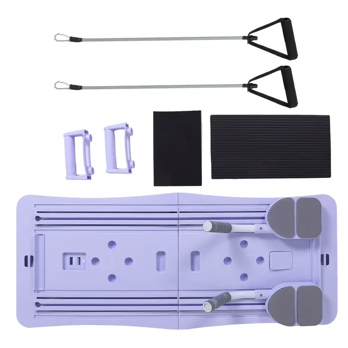 À la maison planche de Pilates pliable 4 en 1 roue d'exercice rouleau équipement d'exercice pour sal