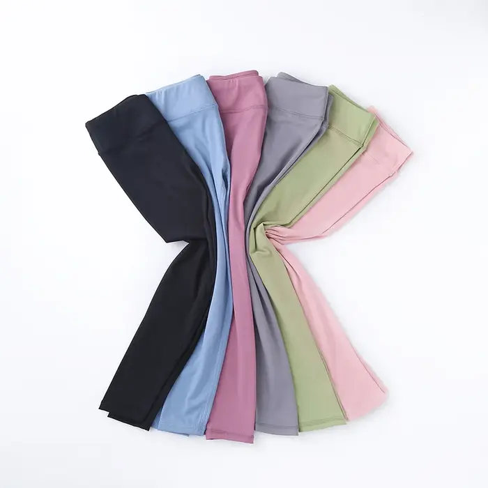 Pantalon de yoga taille haute pour enfants, leggings de sport skinny pour enfants, pantalons moulant