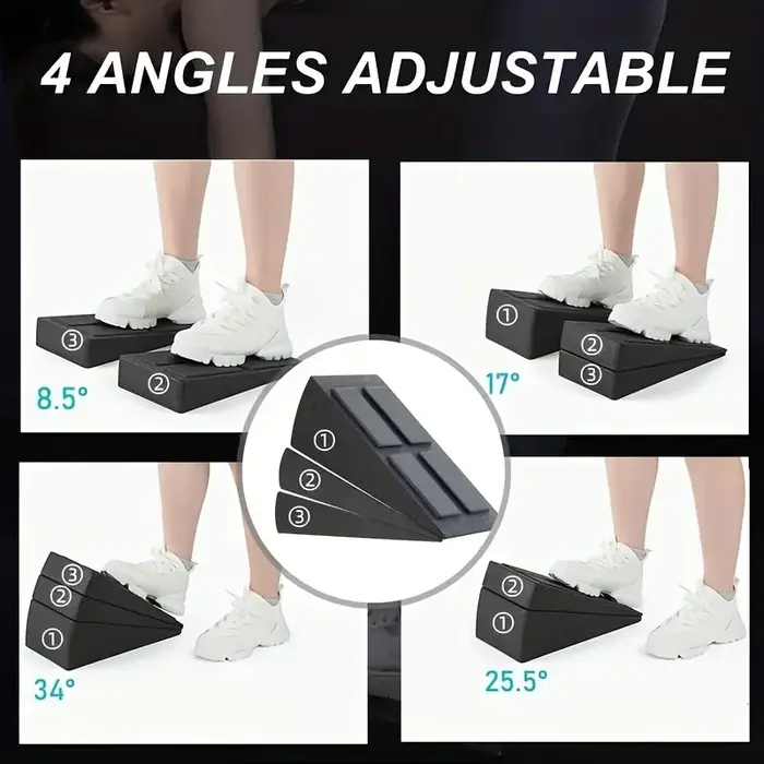 3 pièces/ensemble briques de Yoga Squat blocs de cale bloc rampe Deadlift planche inclinée réglable antidérapant mollet pied civière pour exercice salle de sport