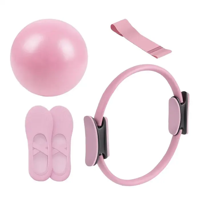 Ensemble de ballon et d'anneau de Pilates, anneau de Pilates pour tonifier, bande de résistance, out