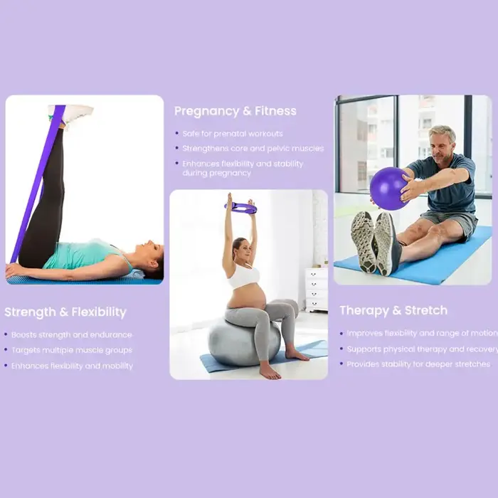 Ensemble d'anneaux Pilates 13 pièces – Équipement de gymnastique à domicile pour l'entraînement de force
