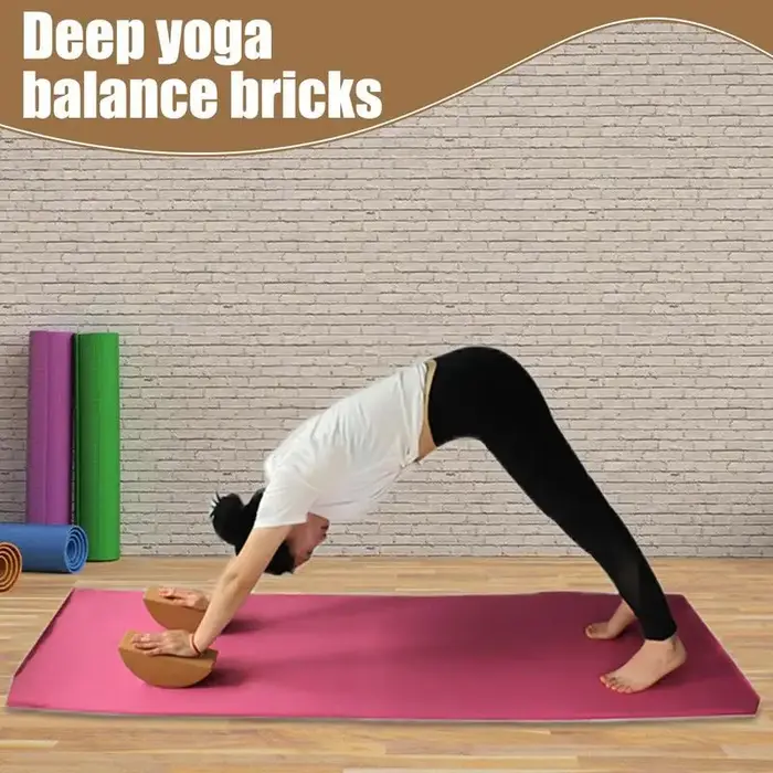 Briques d'exercice de yoga en liège naturel