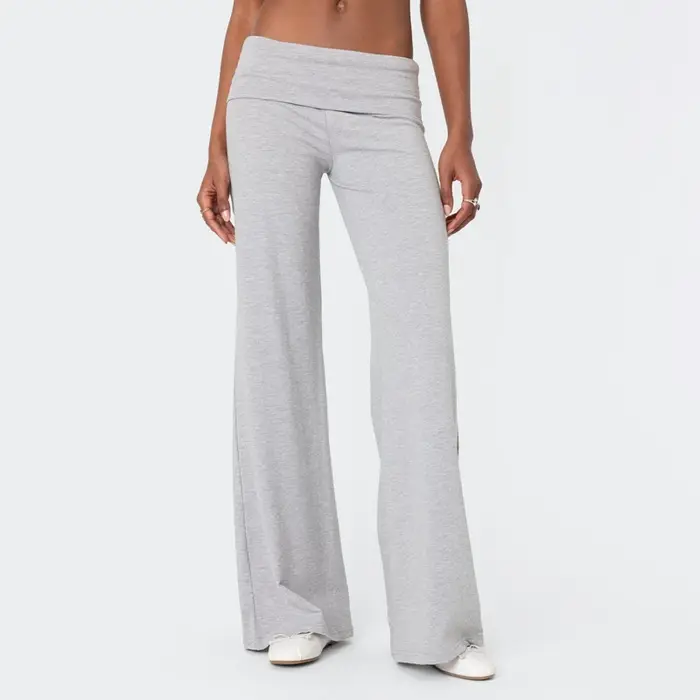 Pantalon de survêtement décontracté à jambes larges pour femmes, pantalon de yoga évasé, vêtements de rentrée scolaire, tenues pour adolescentes