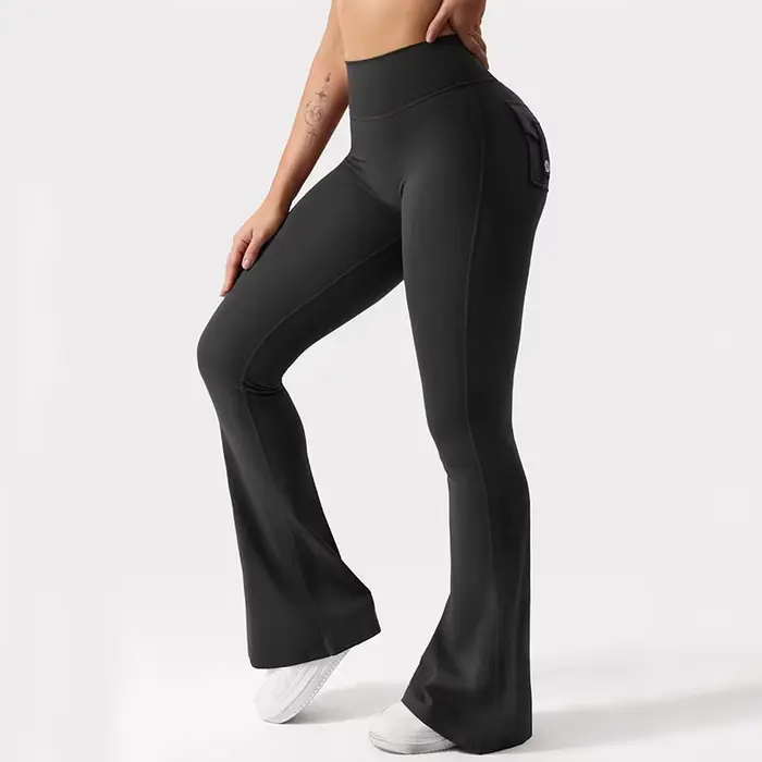 Leggings de Yoga à jambes larges et extensibles pour femmes, sensation nue, vêtements de travail de
