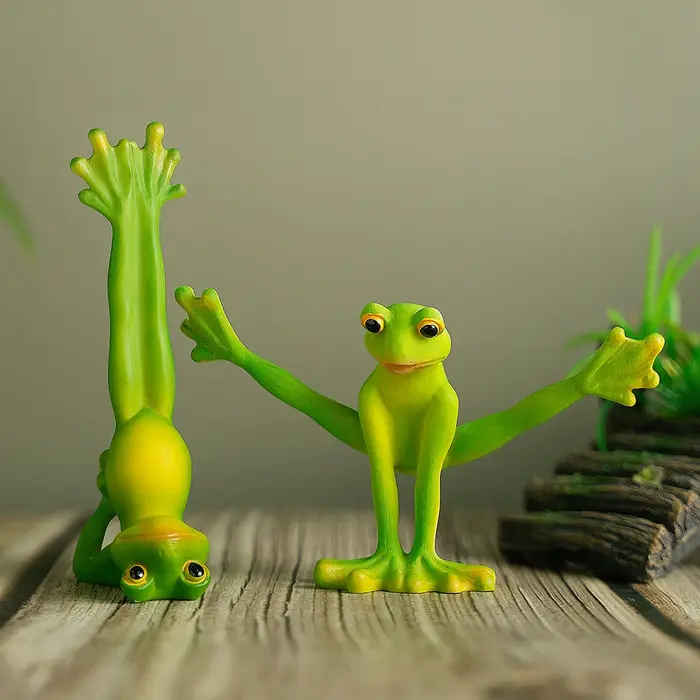 Ornements de grenouille de yoga pour la maison