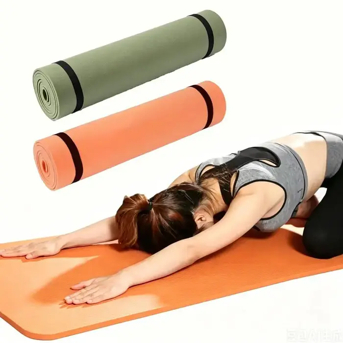 Tapis de yoga antidérapant 180x50cm, épais et portable, pour exercices de fitness, yoga et gymnastique