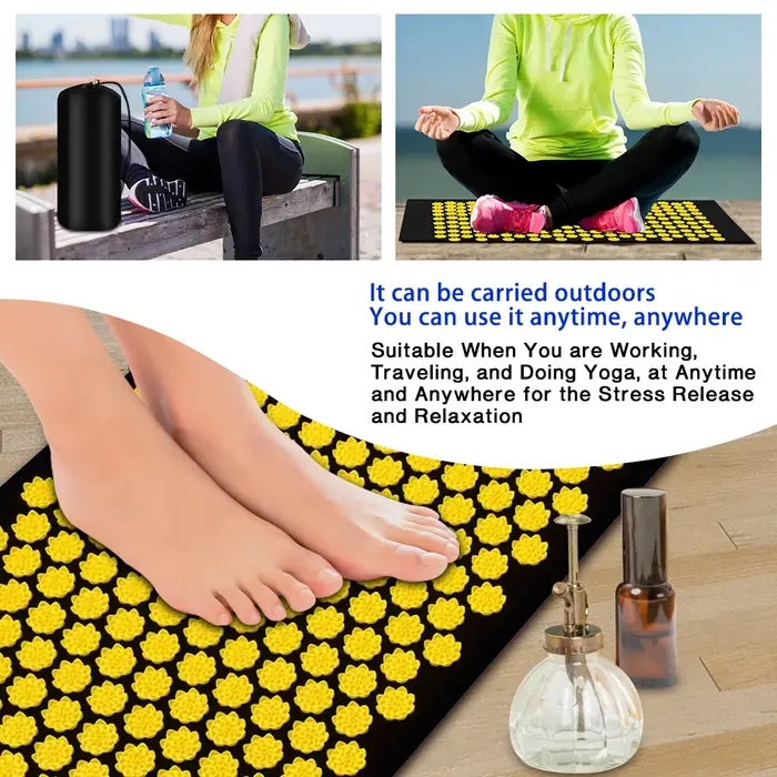 Tapis d'acupression de yoga avec points d'acupuncture