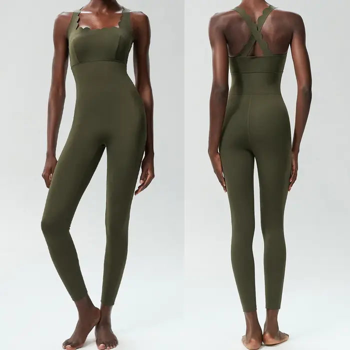 Combinaison de sport une pièce pour femme, extensible, douce, ajustée, respirante, super extensible,