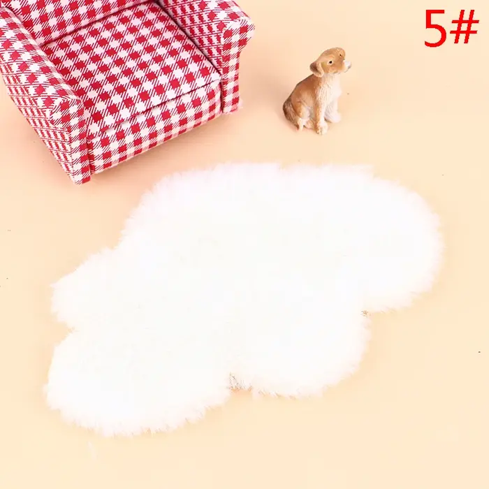 Tapis en peluche en forme de nuage rond en fourrure