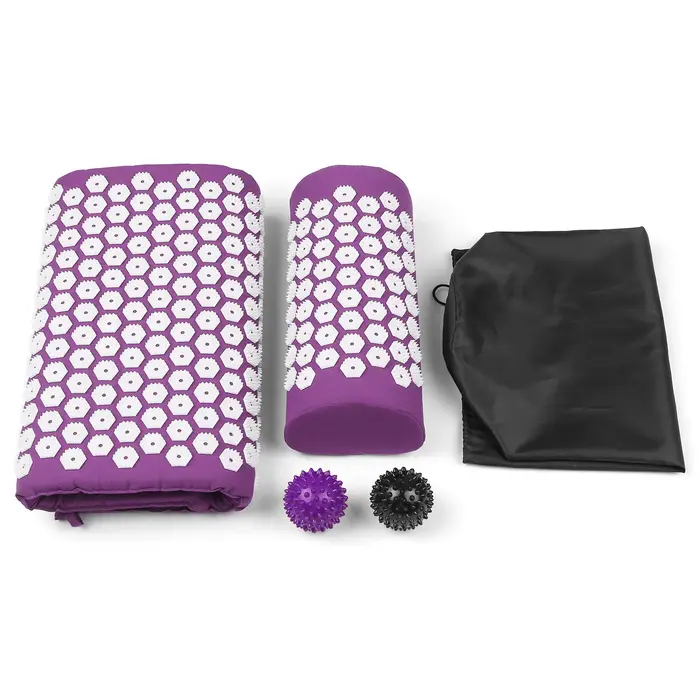 Tomshoo Ensemble de tapis et oreiller d'acupression avec sac pour la relaxation musculaire et le sou