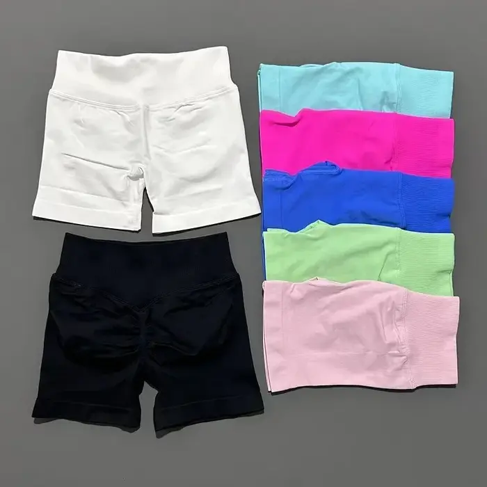 Shorts de sport HISTELLO 4,5 pouces pour femme, shorts de yoga sans couture taille basse, leggings d