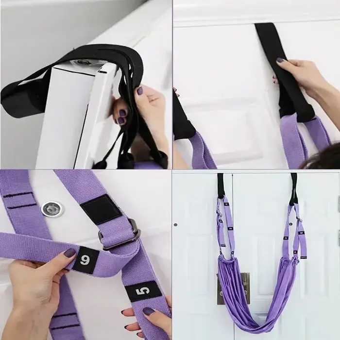 Sangle de Yoga Aérienne Réglable artificiel astique pour Porte Manquée