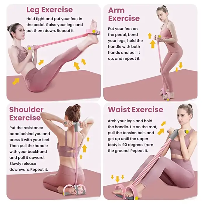 Bandes de résistance, extracteur de pédale de Yoga à 4 tubes