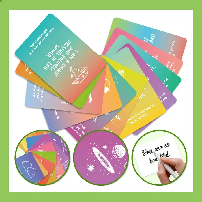 Cartes de méditation 50 cartes d'affirmations positives