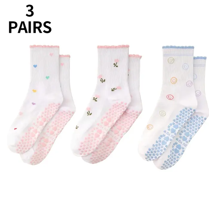 1/2/3/4/paires de chaussettes Pilates pour femmes