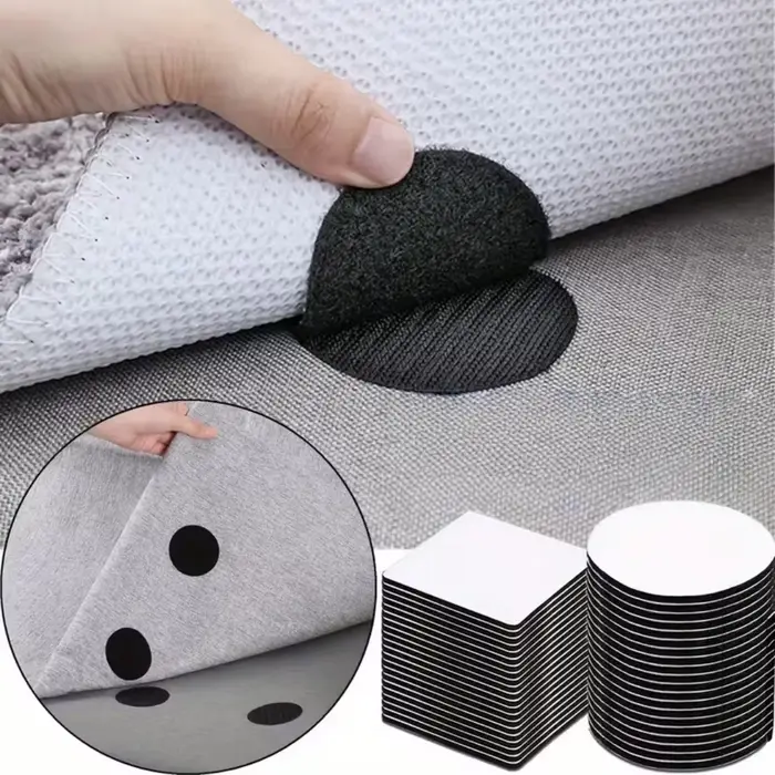 10 paires de rubans anti-bouclage pour tapis - Convient pour la protection des sols antidérapants