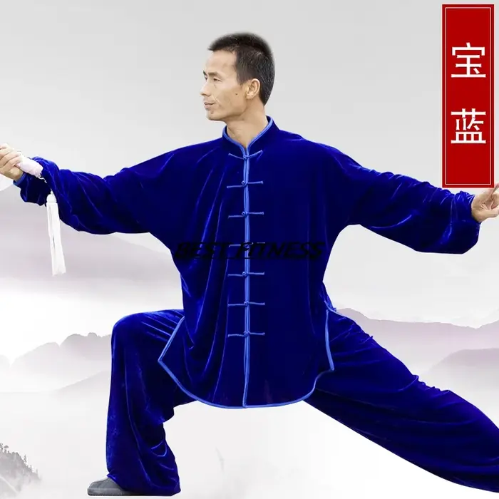 Tenues de Tai Chi en Velours Plissé pour Hommes et Femmes – Collection Automne-Hiver Épaisse – Vêtements d'Entraînement