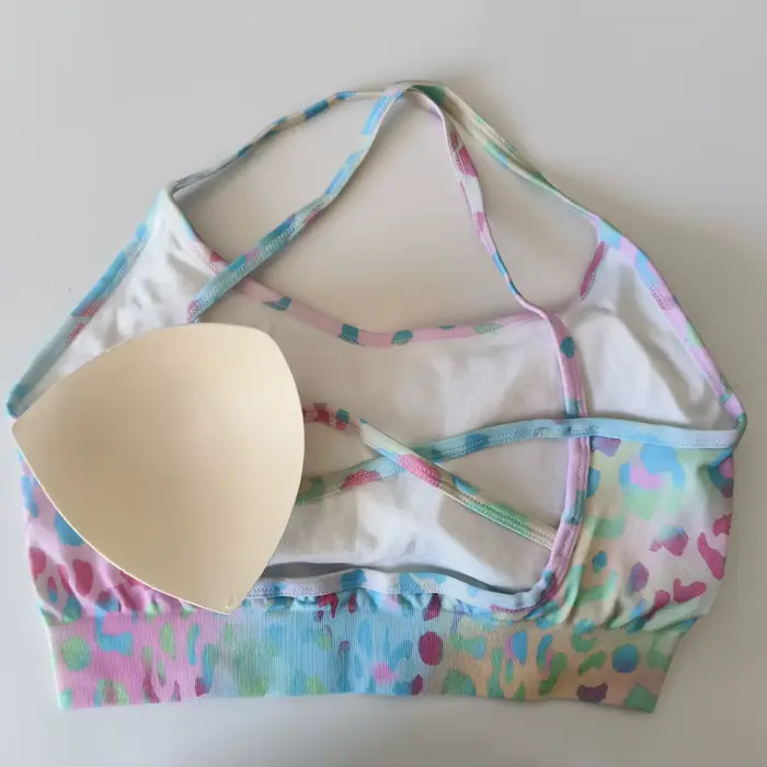 WANAYOU Soutien-gorge de yoga imprimé floral pour femme