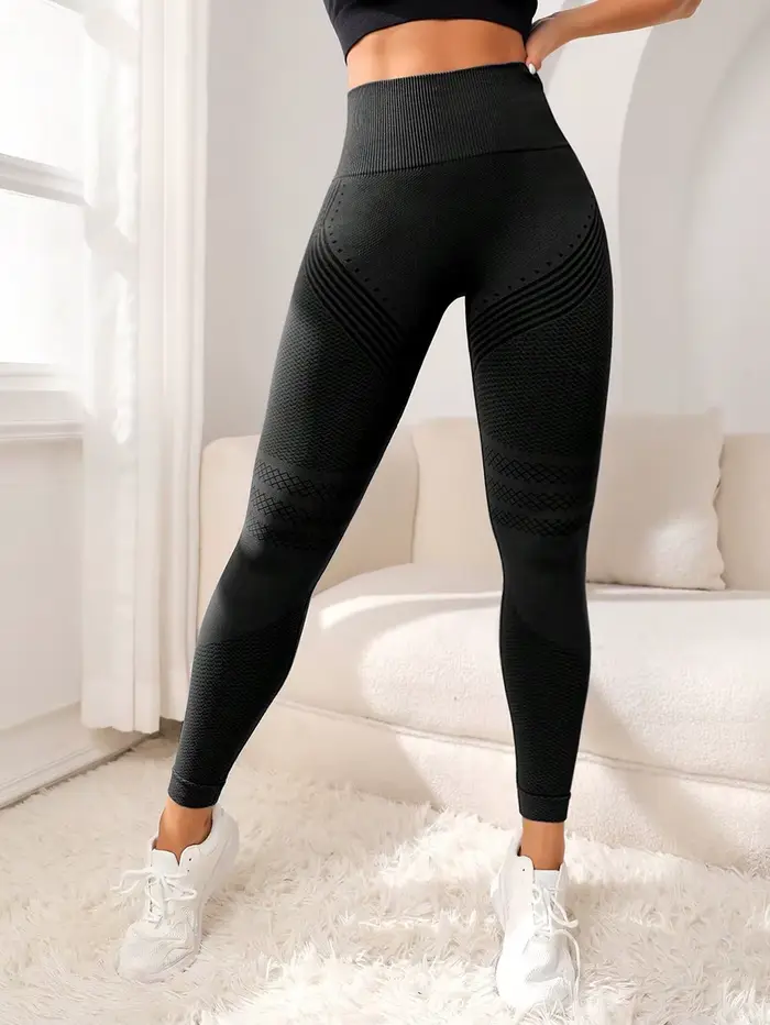 Pantalon de sport avec lignes sexy pour femme, pantalon de fitness élastique, pantalon serré, taille