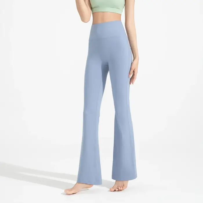 Leggings de sport Pilates taille haute évasés pour femme