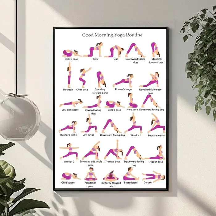 Affiche de pratique du matin de Yoga, cadeaux de vacances, décoration conçue pour la maison, le Rest