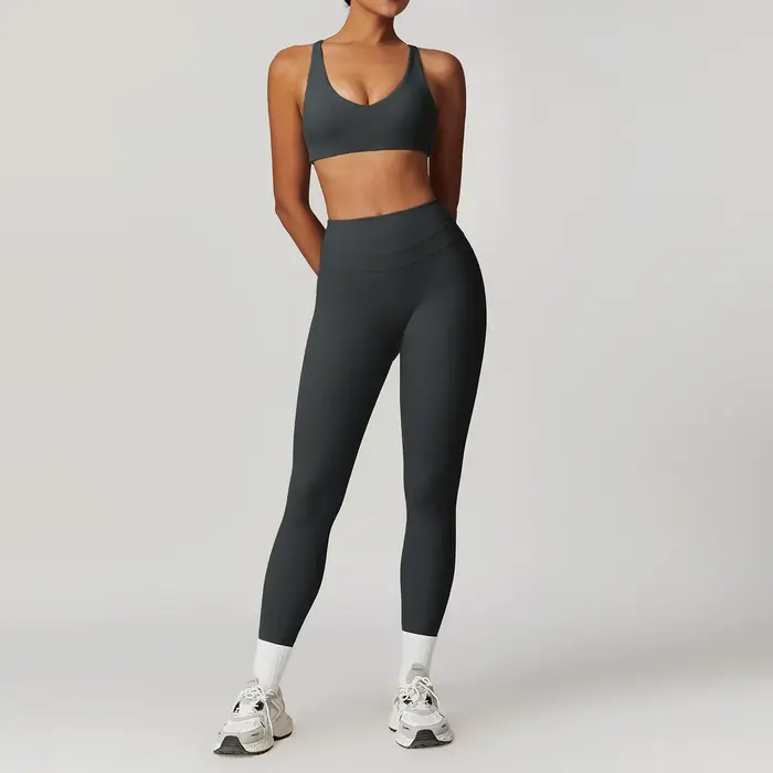 2 pièces vêtements de sport femmes Yoga ensemble