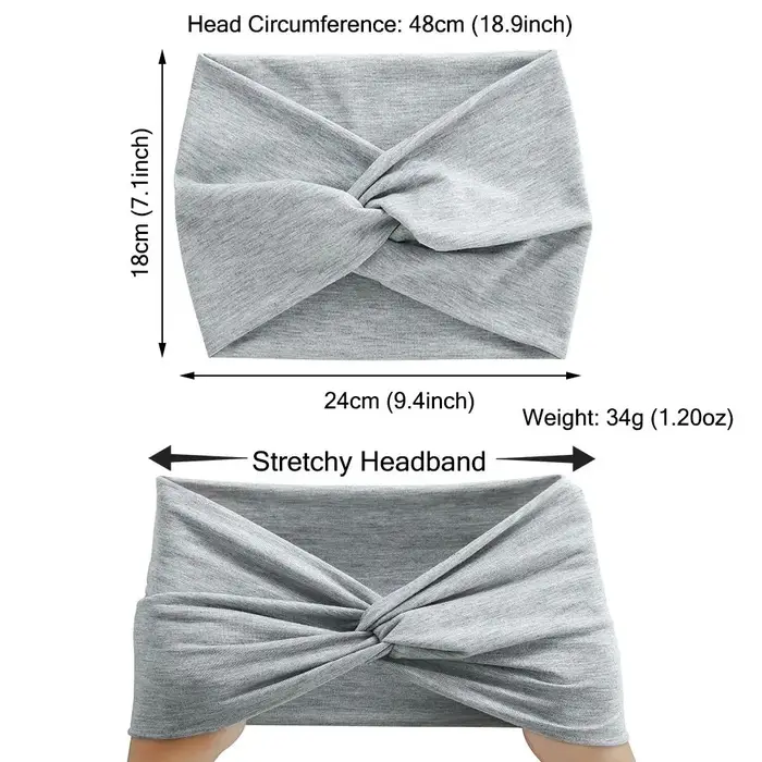 Bandeaux de cheveux de yoga pour femmes, Turban d'entraînement, Bandeau de sauna, Optique torsadée,