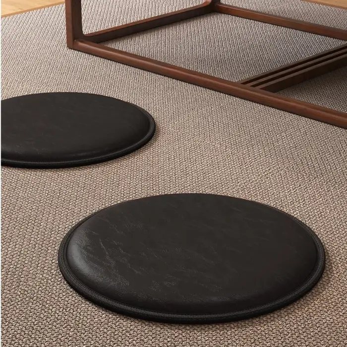 Coussin Zafu en cuir épais