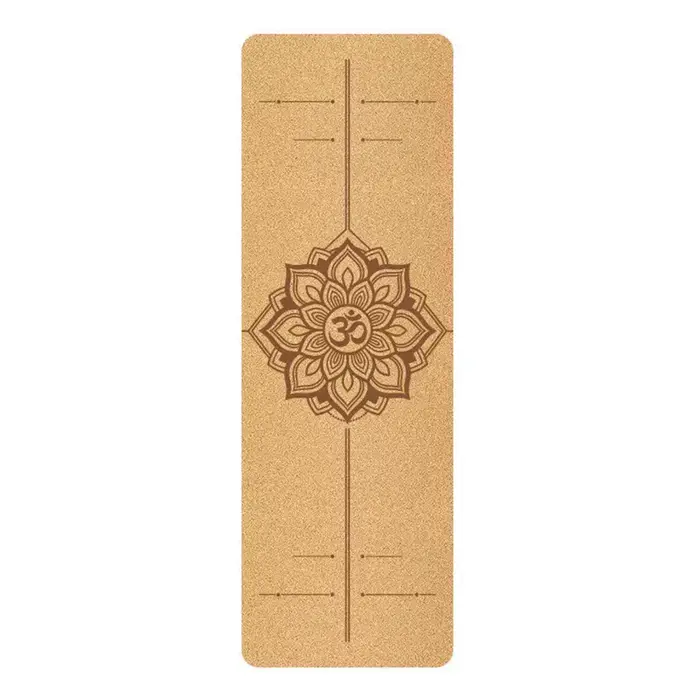 Tapis de yoga en liège écologique antidérapant de 6 mm d'épaisseur