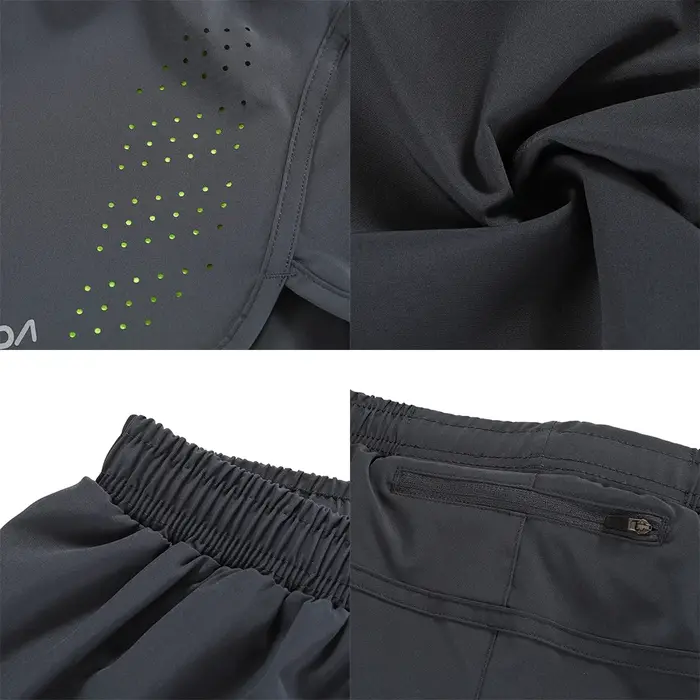 Lixada short de course 2 en 1 pour homme séchage rapide respirant entraînement actif exercice joggin