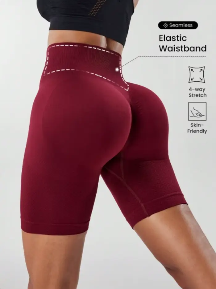 Short de sport moulant taille haute pour femmes, pantalons de yoga fitness, pantalons de course élas