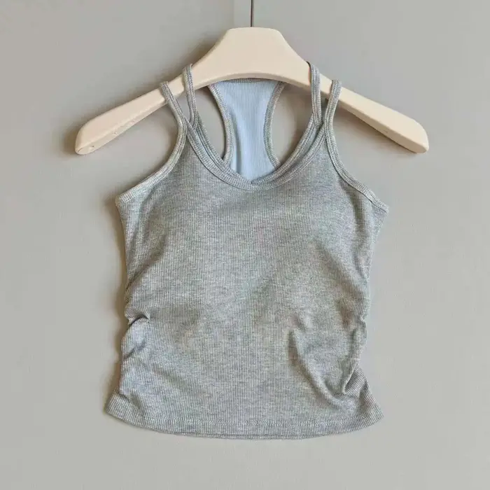 Veste de yoga avec coussinet de poitrine antichoc