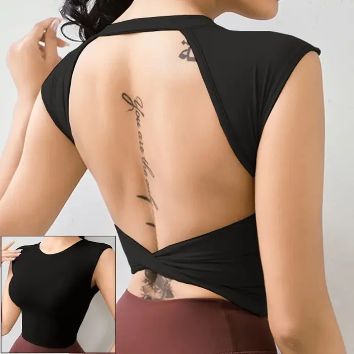 Cloud Hide – chemises de Yoga noires pour femmes