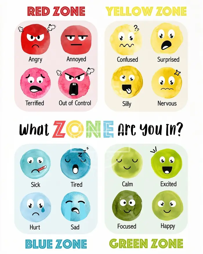 Affiche éducative de sentiment d'émotions