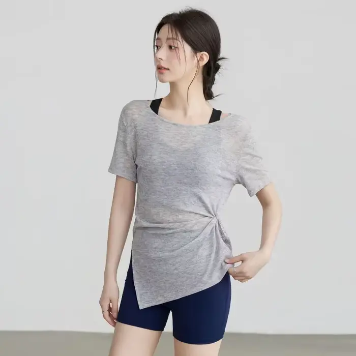 Vêtements de yoga, t-shirt à manches courtes pour l'été