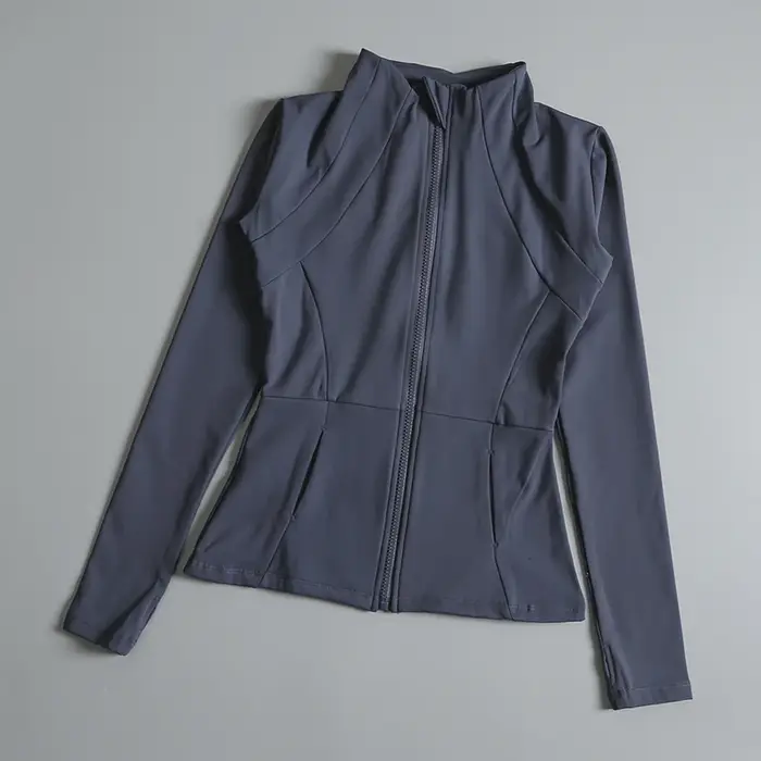 Manteau de yoga à manches longues pour dames, vêtements de yoga pour dames, haut élastique, lâche, e
